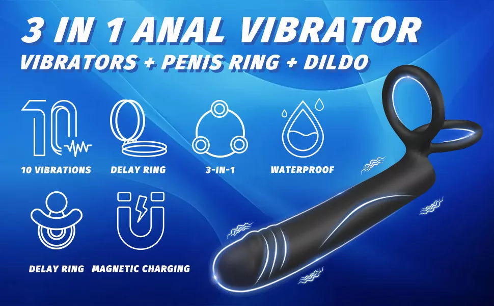 Delight Heating Anal Vibrator Cock Ring